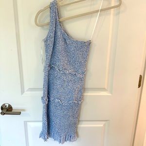 Princess Polly blue and white summer dress xs